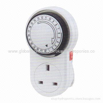 24 Hours Mechanical Timer/UK, Sized 74 x 85 x 128mm